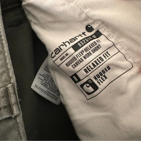 Carhartt Rugged Flex Relaxed Fit Canvas Work Short Carpenter Work Green Men’s 40 - Picture 5 of 12